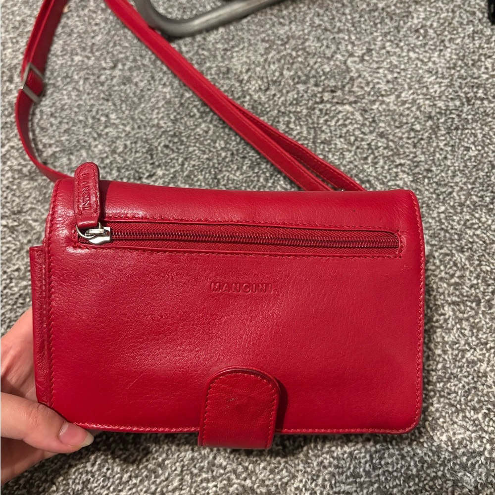 Mancini cow hide Leather Crossbody Bag